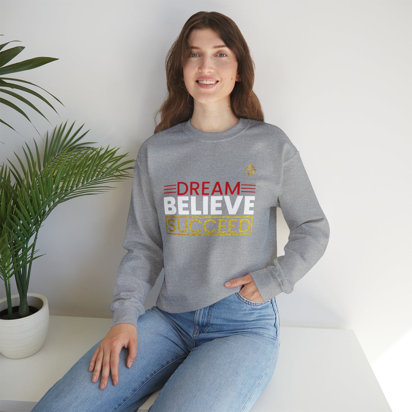 Dream Believe Succeed Unisex Crewneck Sweatshirt