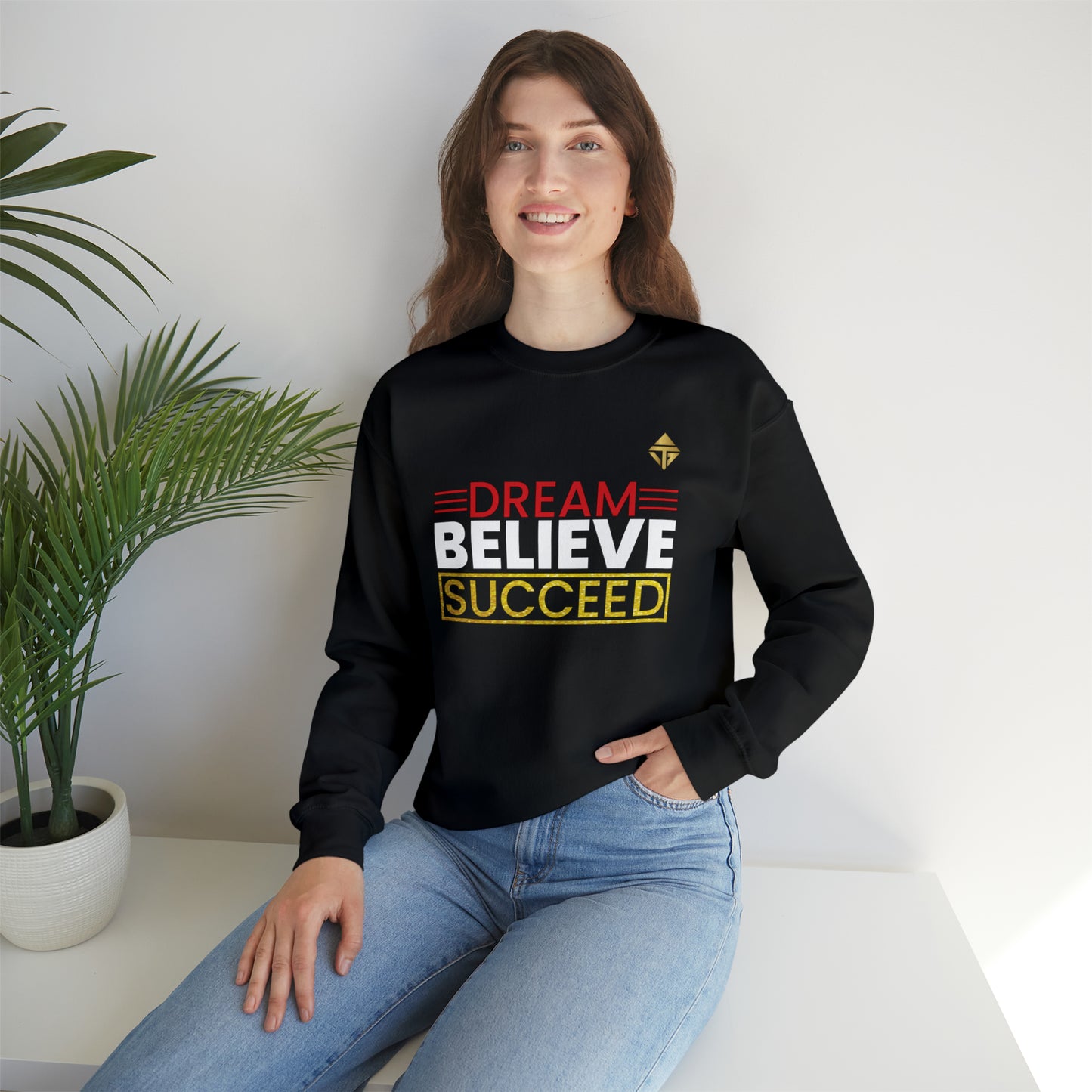 Dream Believe Succeed Unisex Crewneck Sweatshirt