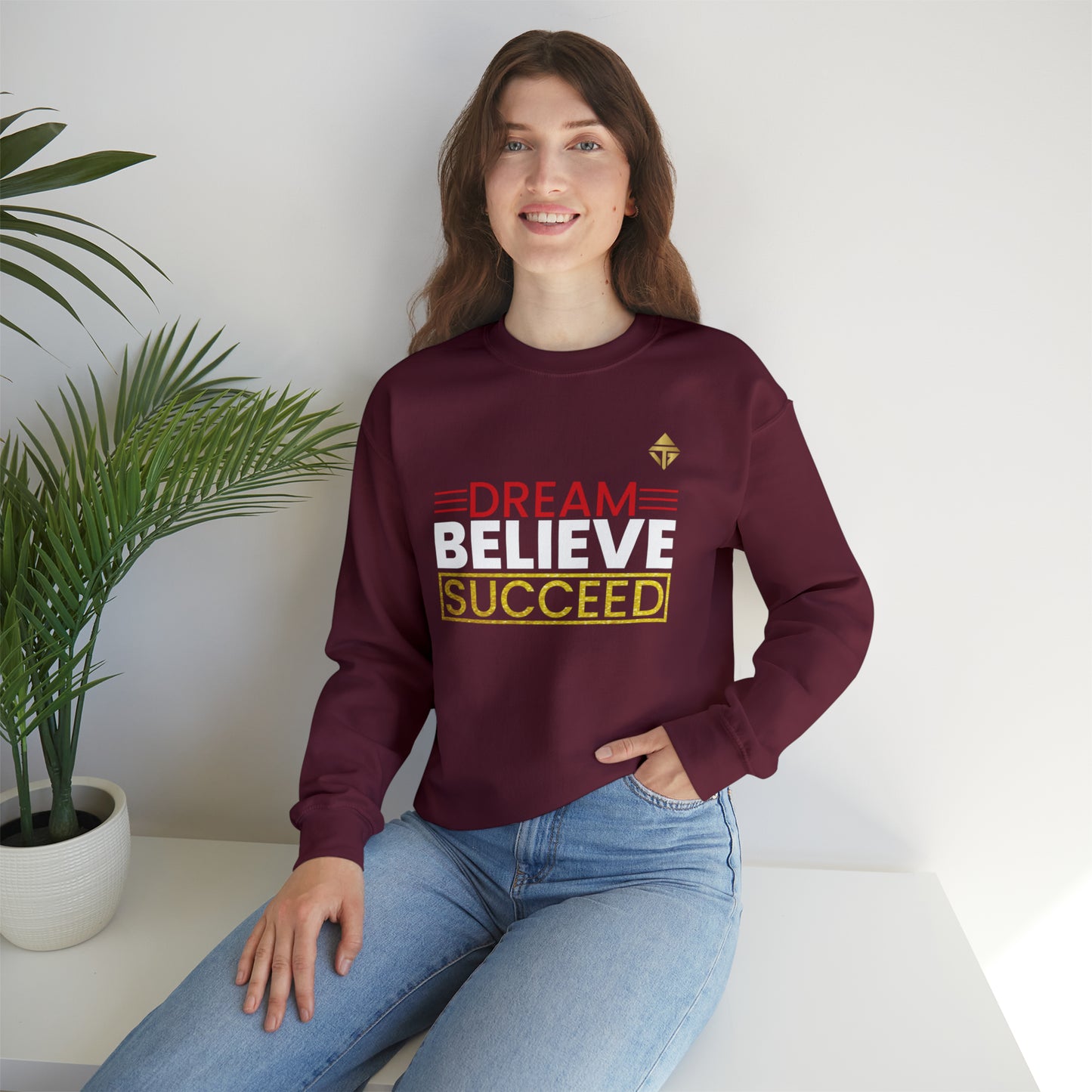 Dream Believe Succeed Unisex Crewneck Sweatshirt