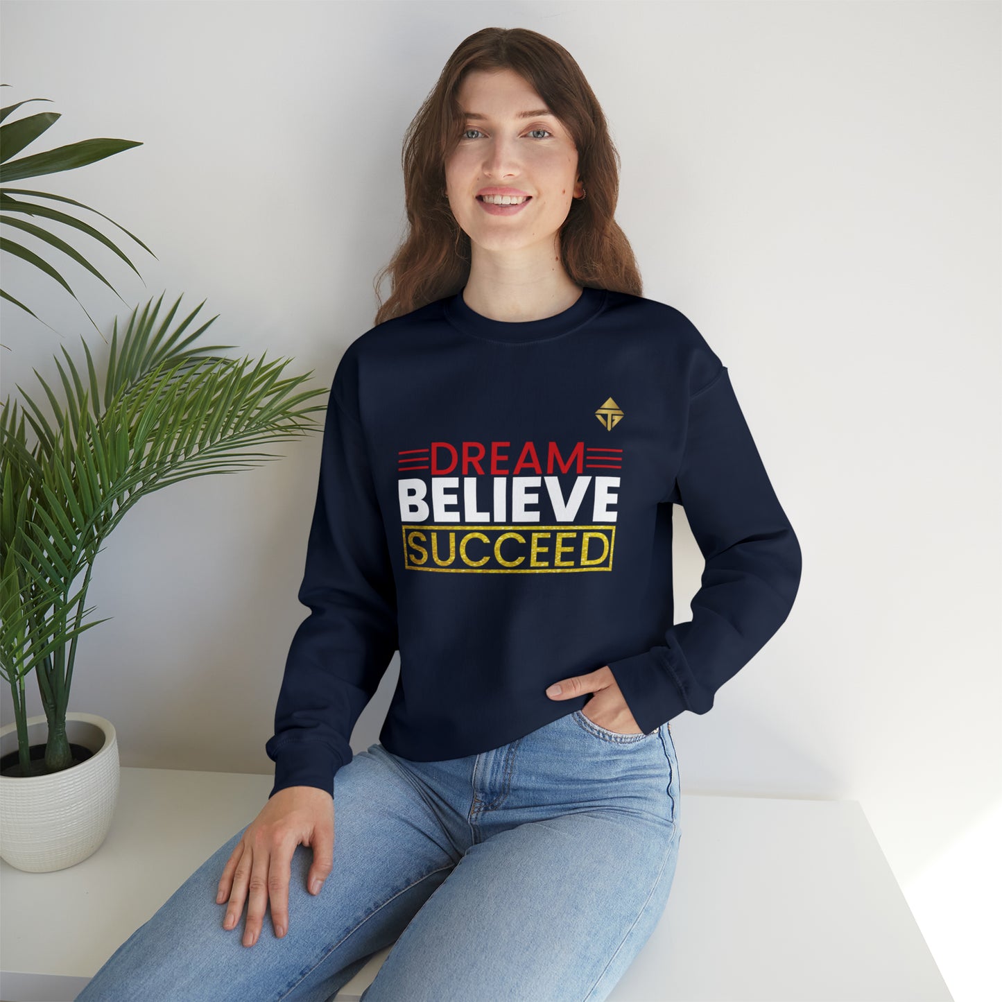 Dream Believe Succeed Unisex Crewneck Sweatshirt
