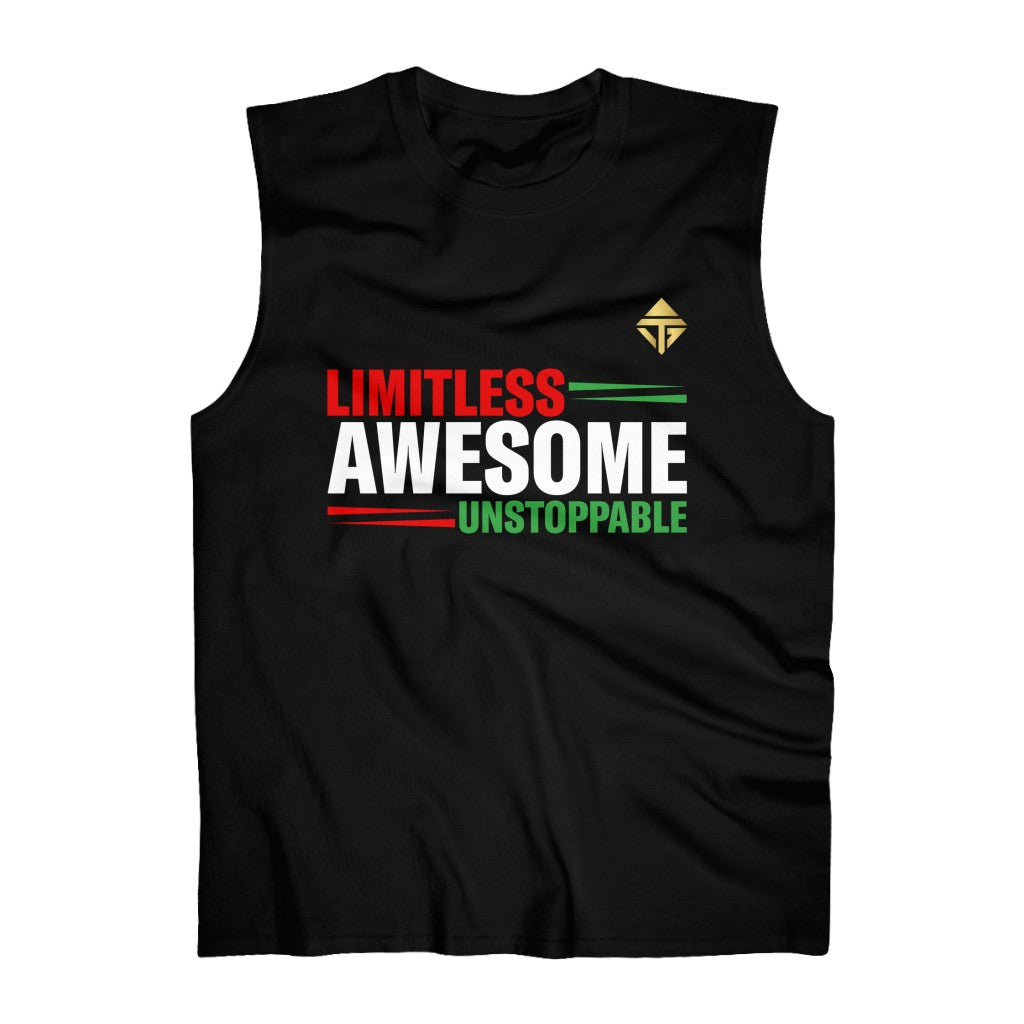 Limitless Awesome Unstoppable Men's Cotton Sleeveless Tank