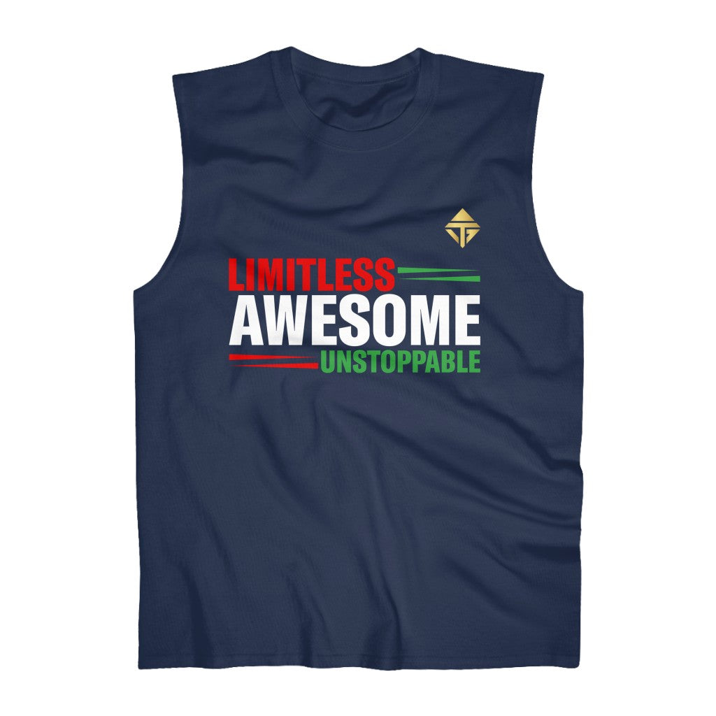 Limitless Awesome Unstoppable Men's Cotton Sleeveless Tank