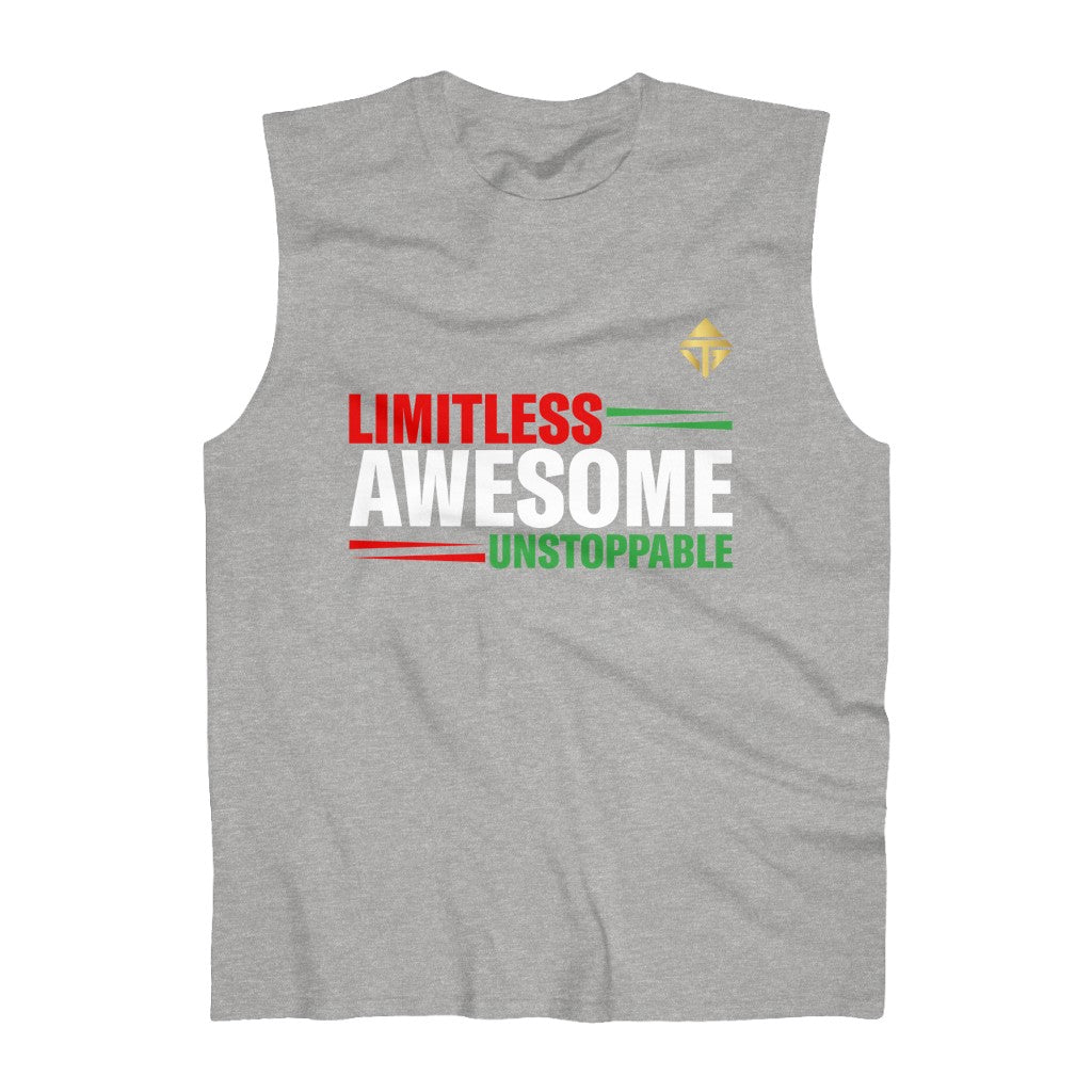 Limitless Awesome Unstoppable Men's Cotton Sleeveless Tank