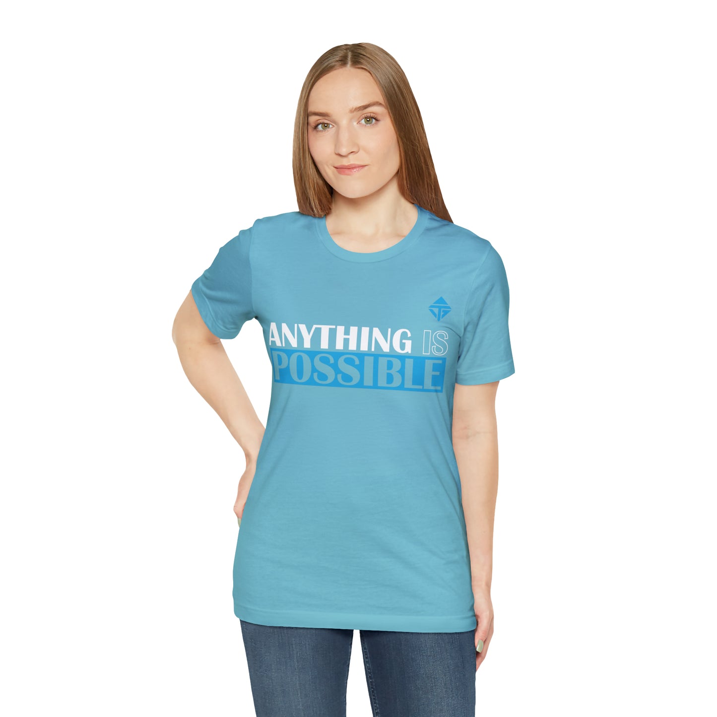 Anything is Possible Blue Unisex Short Sleeve Tee