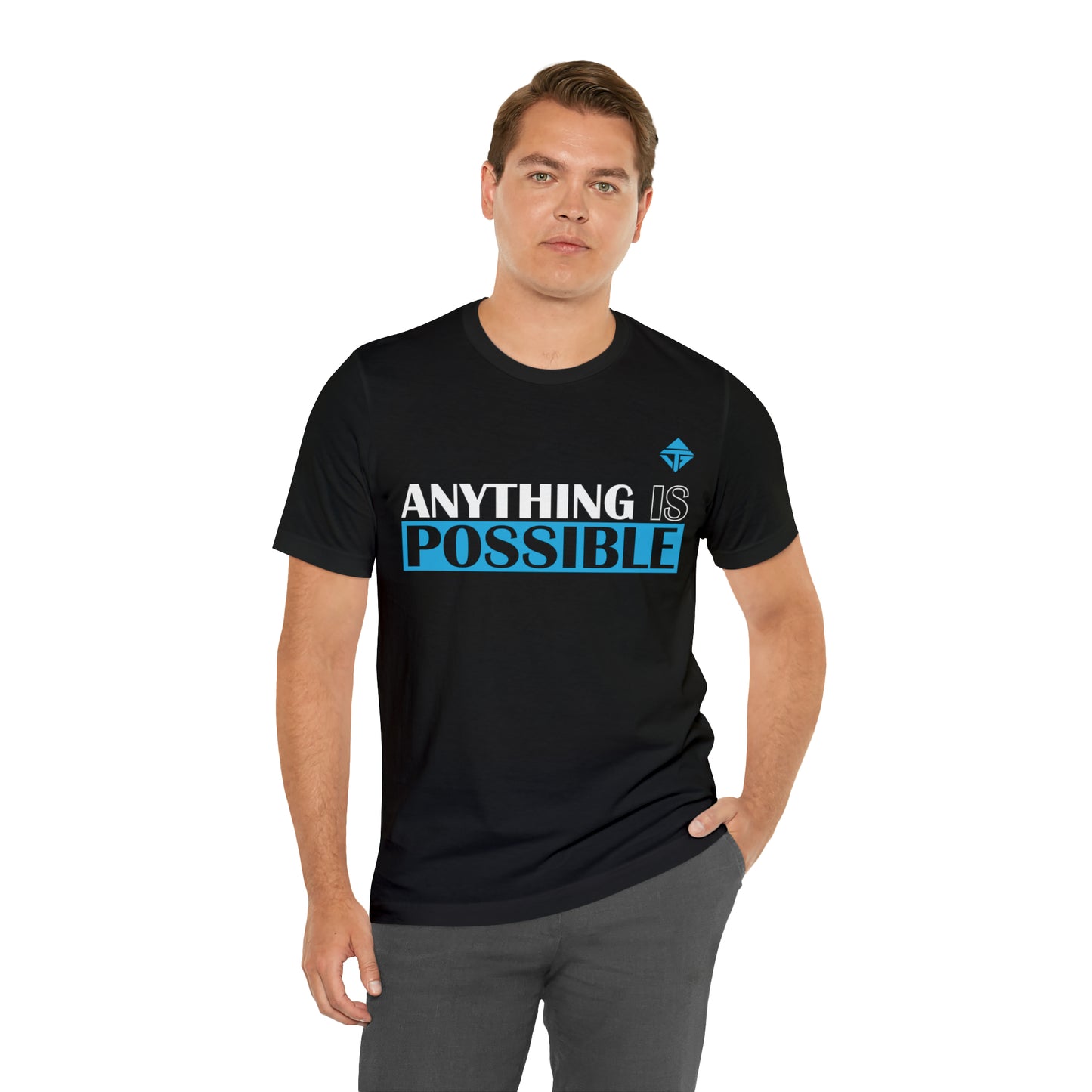 Anything is Possible Blue Unisex Short Sleeve Tee