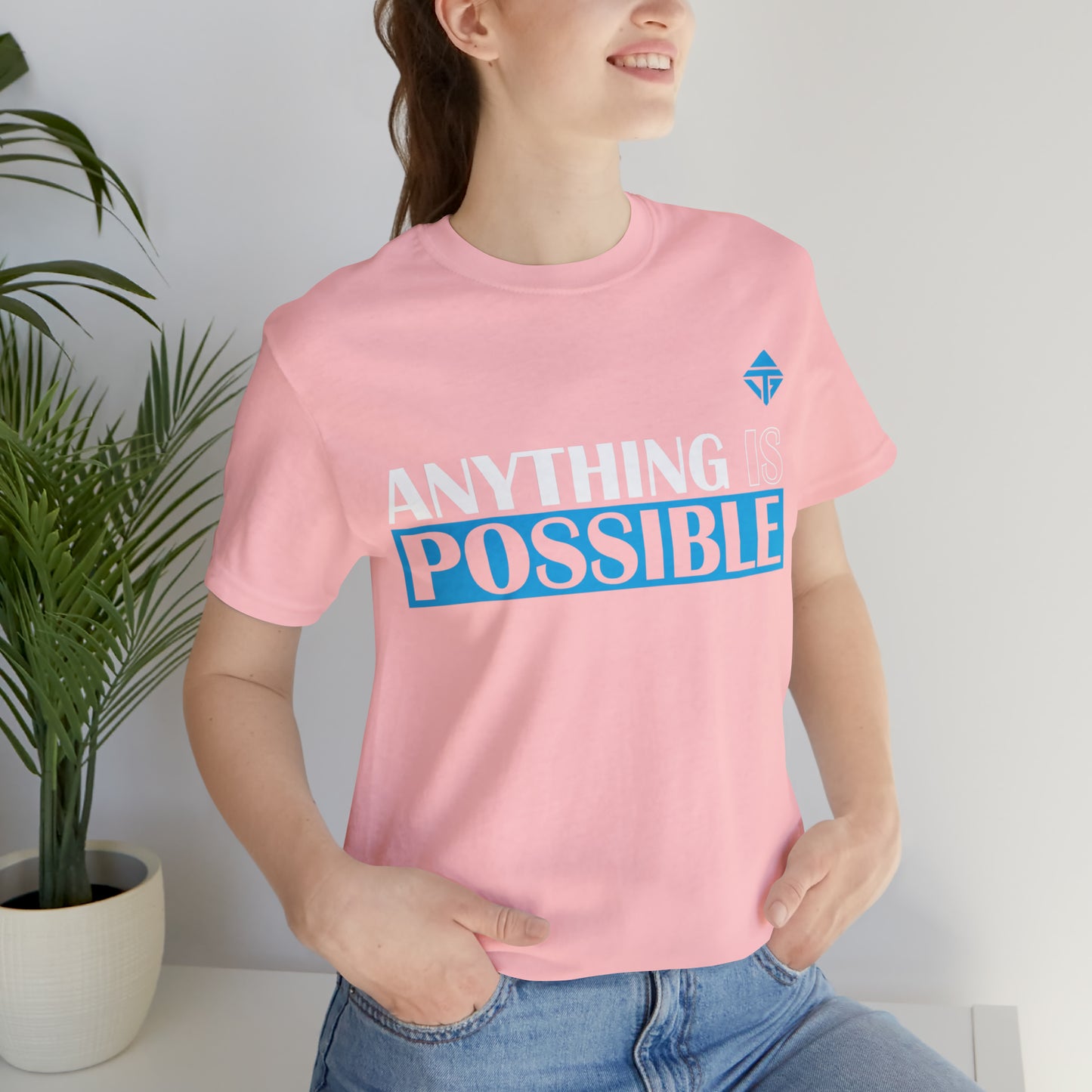 Anything is Possible Blue Unisex Short Sleeve Tee