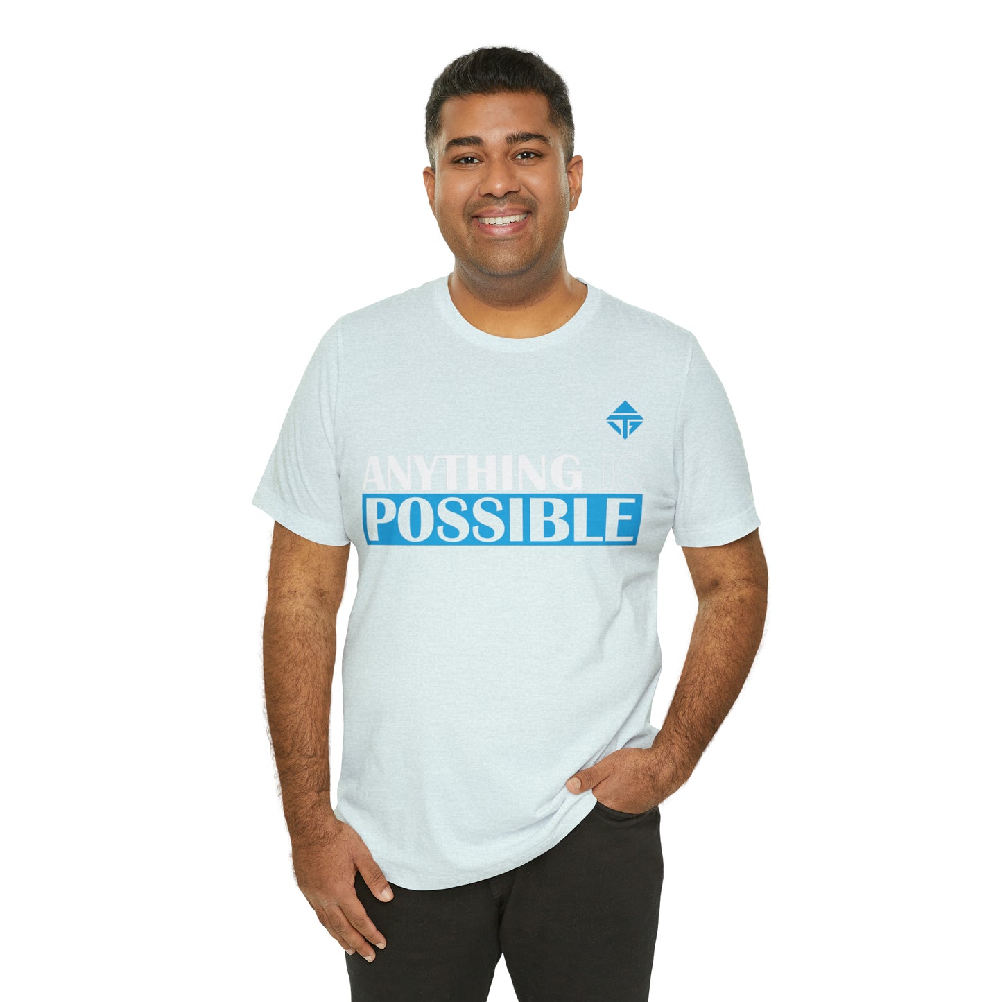 Anything is Possible Blue Unisex Short Sleeve Tee