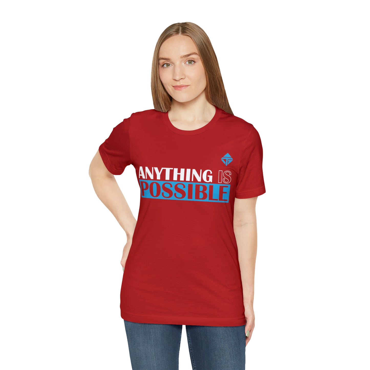 Anything is Possible Blue Unisex Short Sleeve Tee