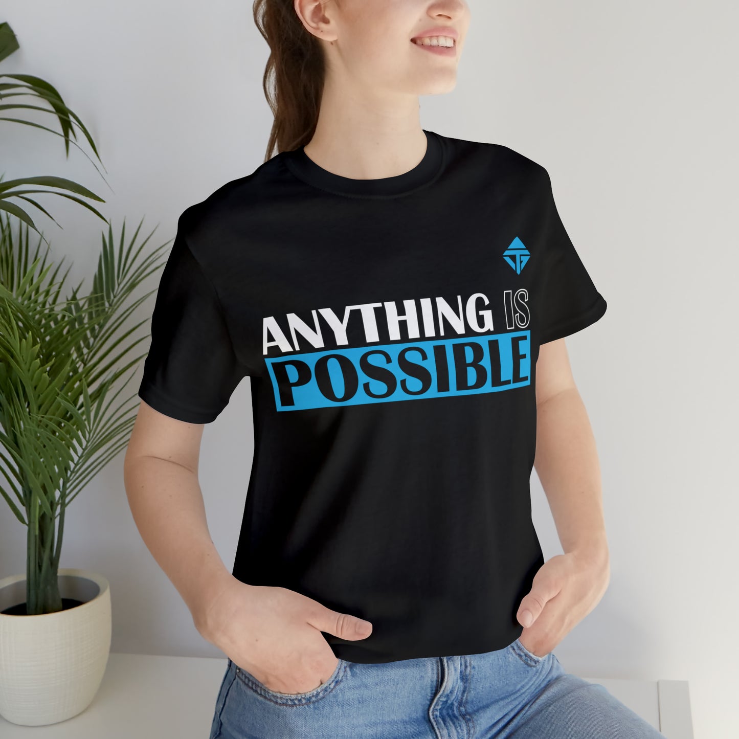 Anything is Possible Blue Unisex Short Sleeve Tee