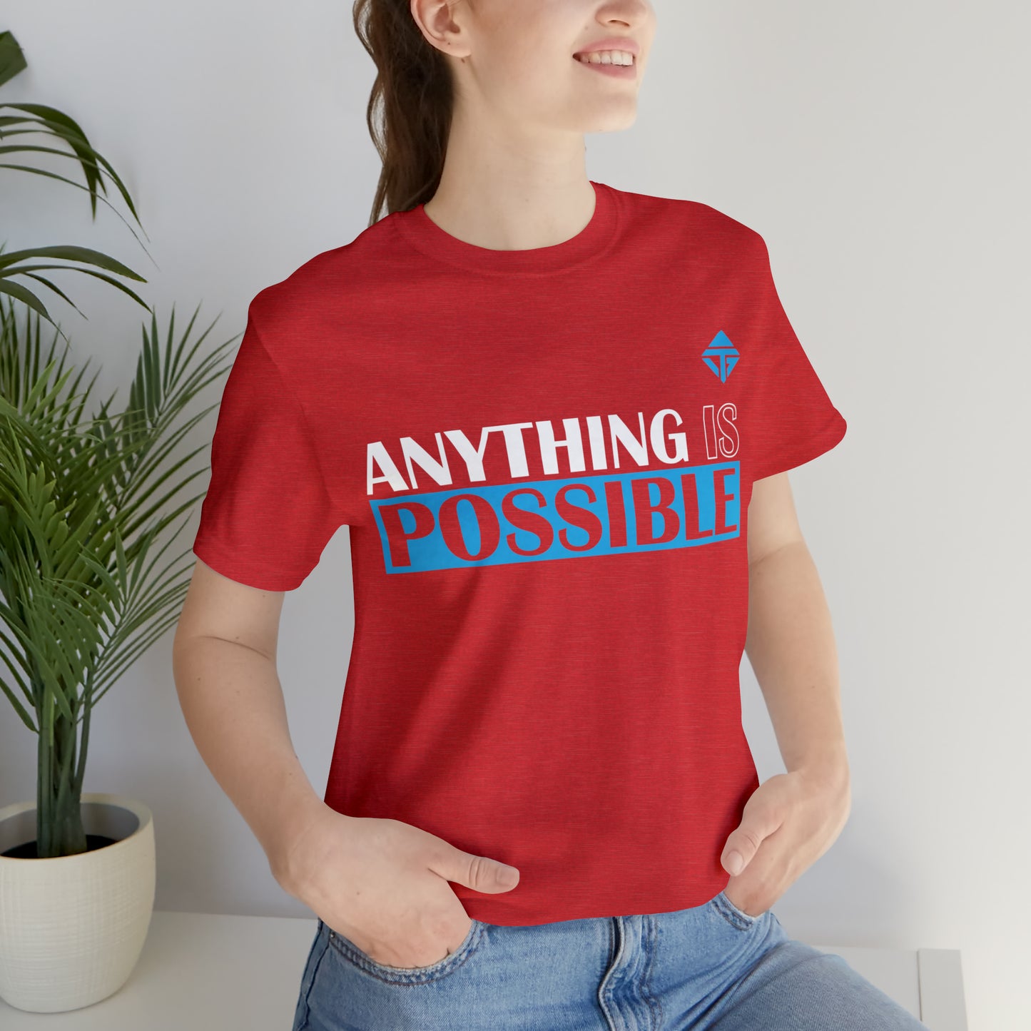 Anything is Possible Blue Unisex Short Sleeve Tee