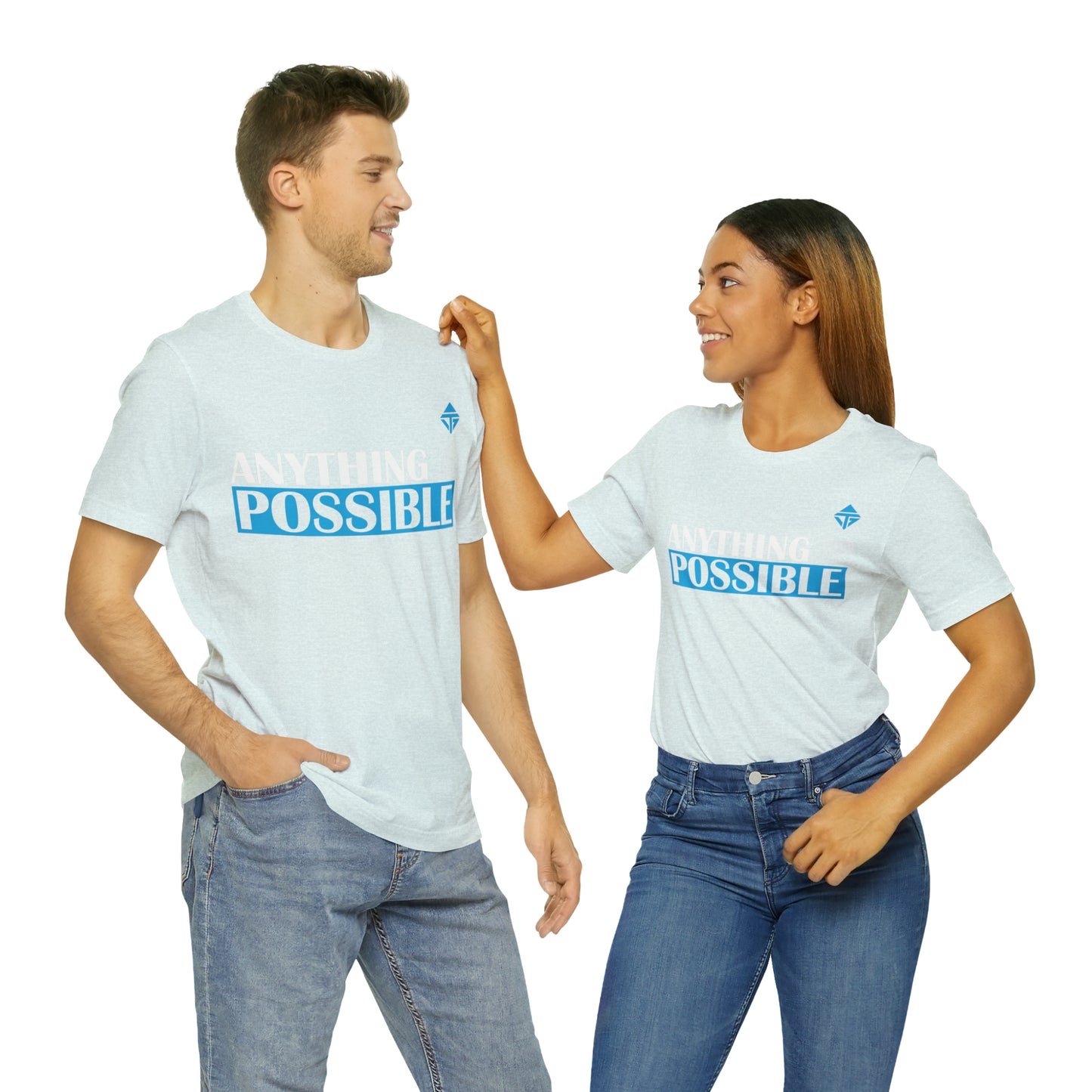 Anything is Possible Blue Unisex Short Sleeve Tee