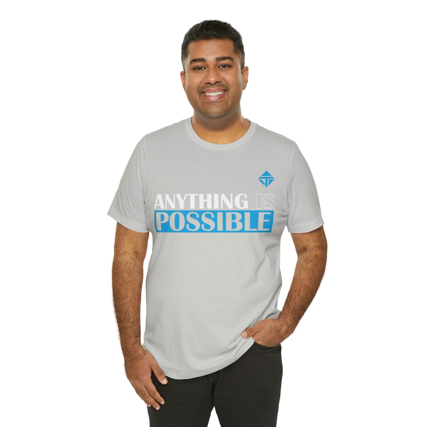 Anything is Possible Blue Unisex Short Sleeve Tee