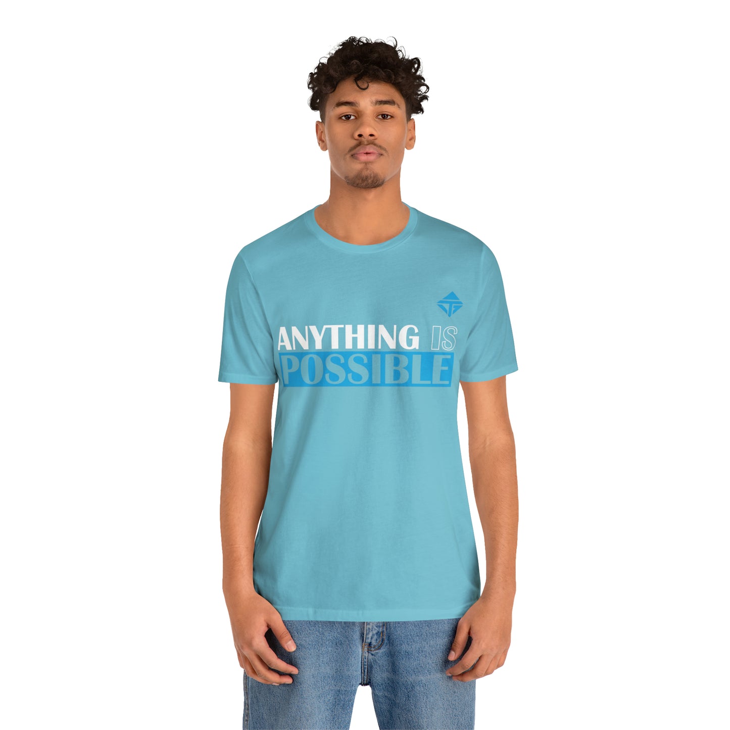 Anything is Possible Blue Unisex Short Sleeve Tee