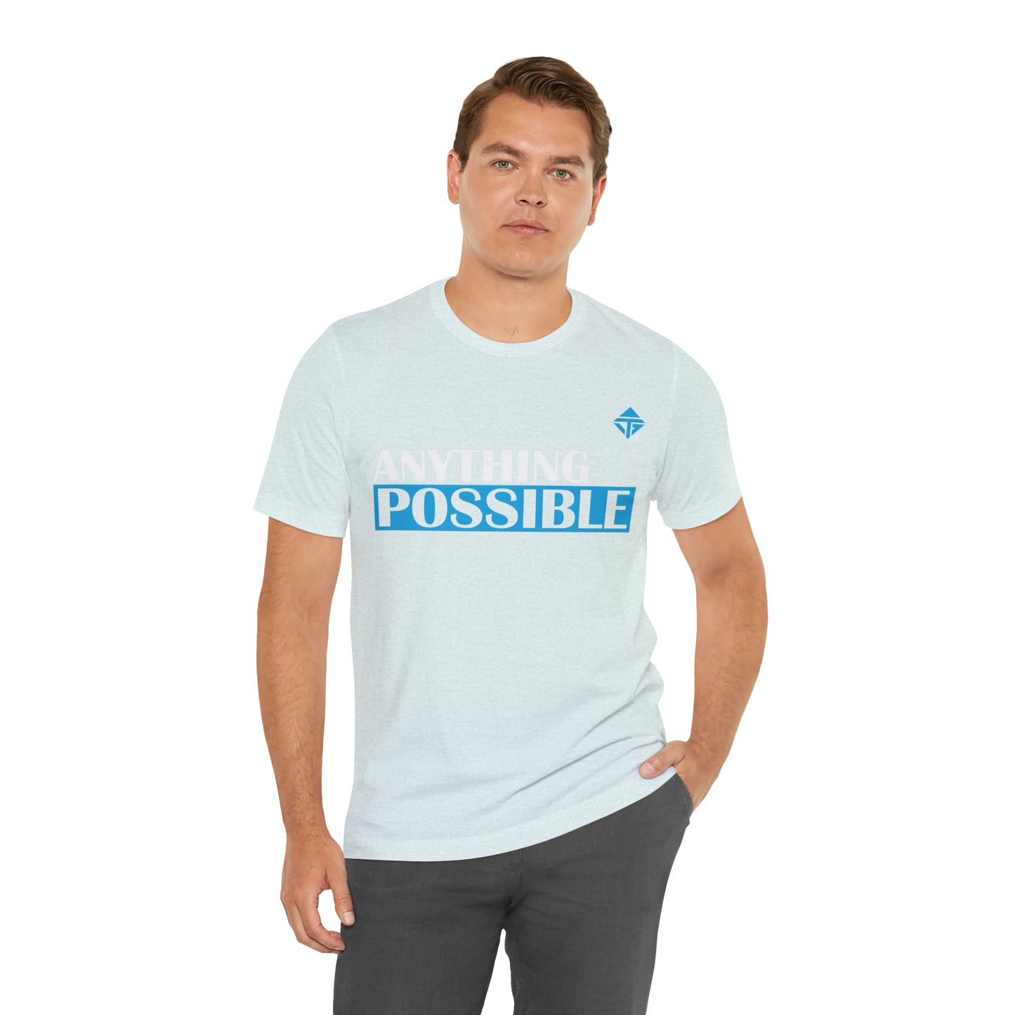 Anything is Possible Blue Unisex Short Sleeve Tee