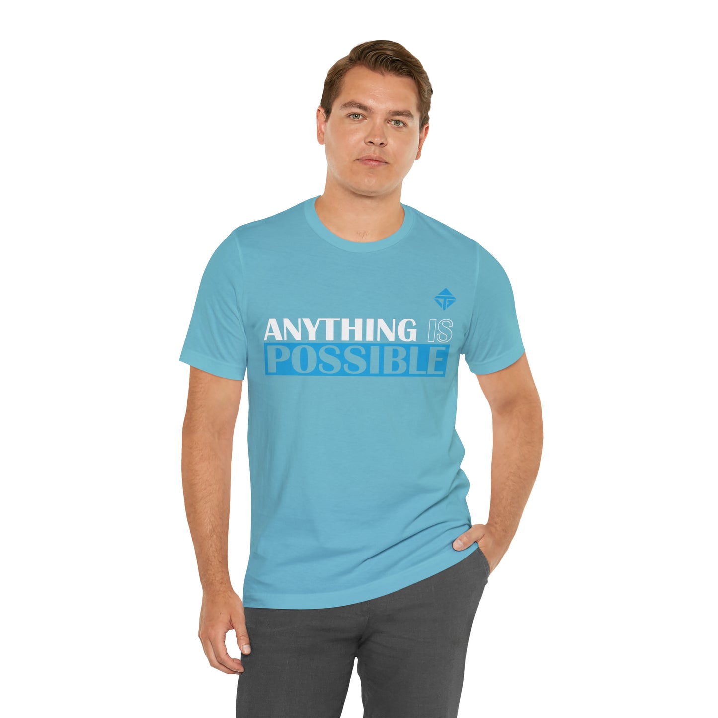 Anything is Possible Blue Unisex Short Sleeve Tee