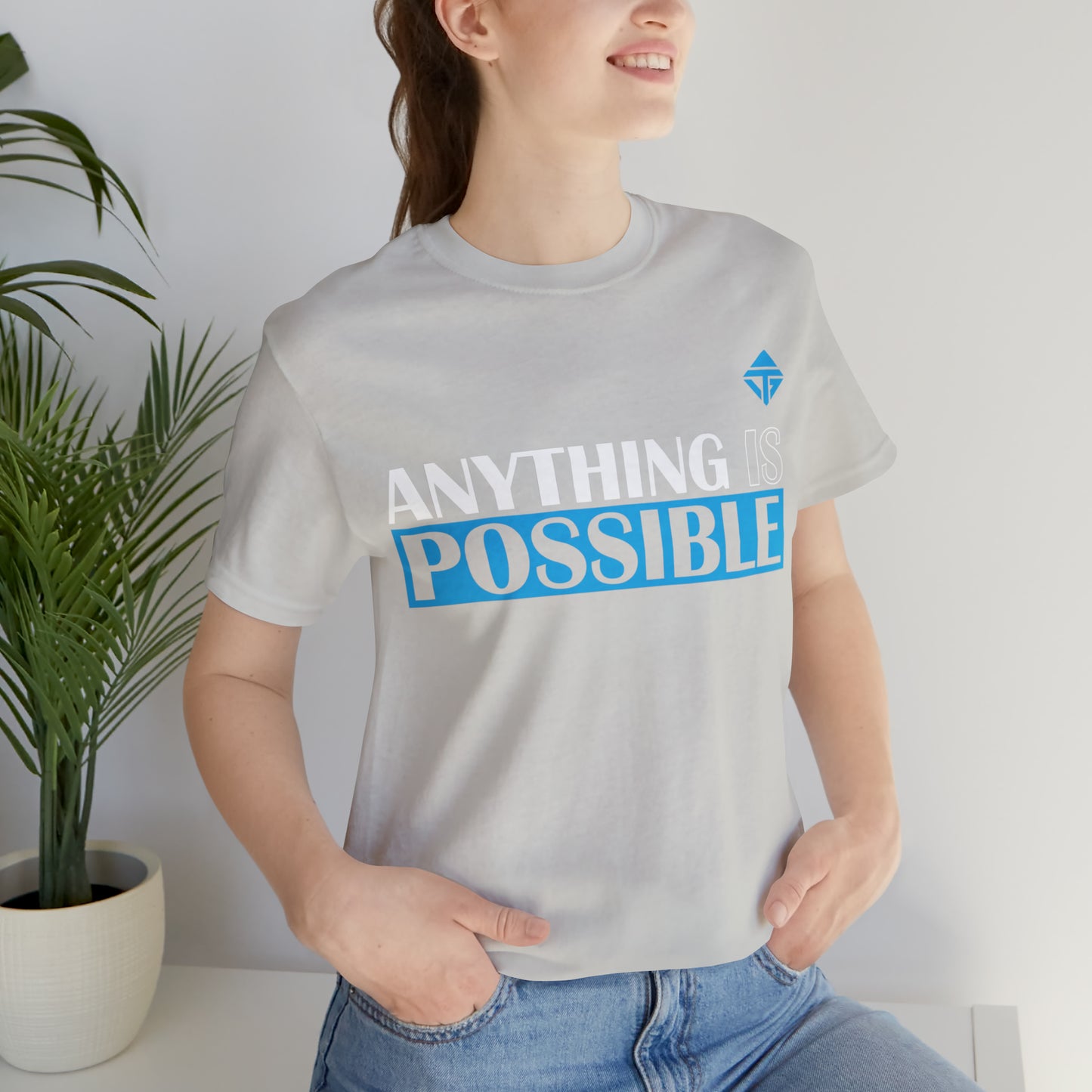 Anything is Possible Blue Unisex Short Sleeve Tee