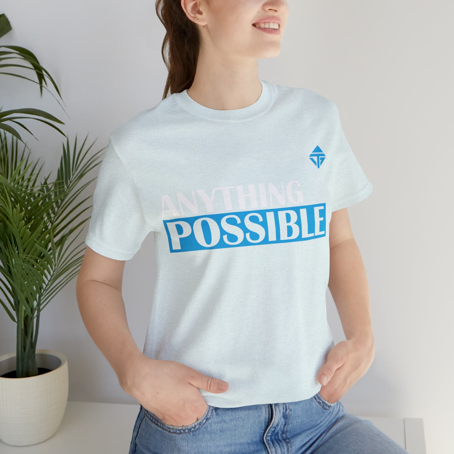 Anything is Possible Blue Unisex Short Sleeve Tee