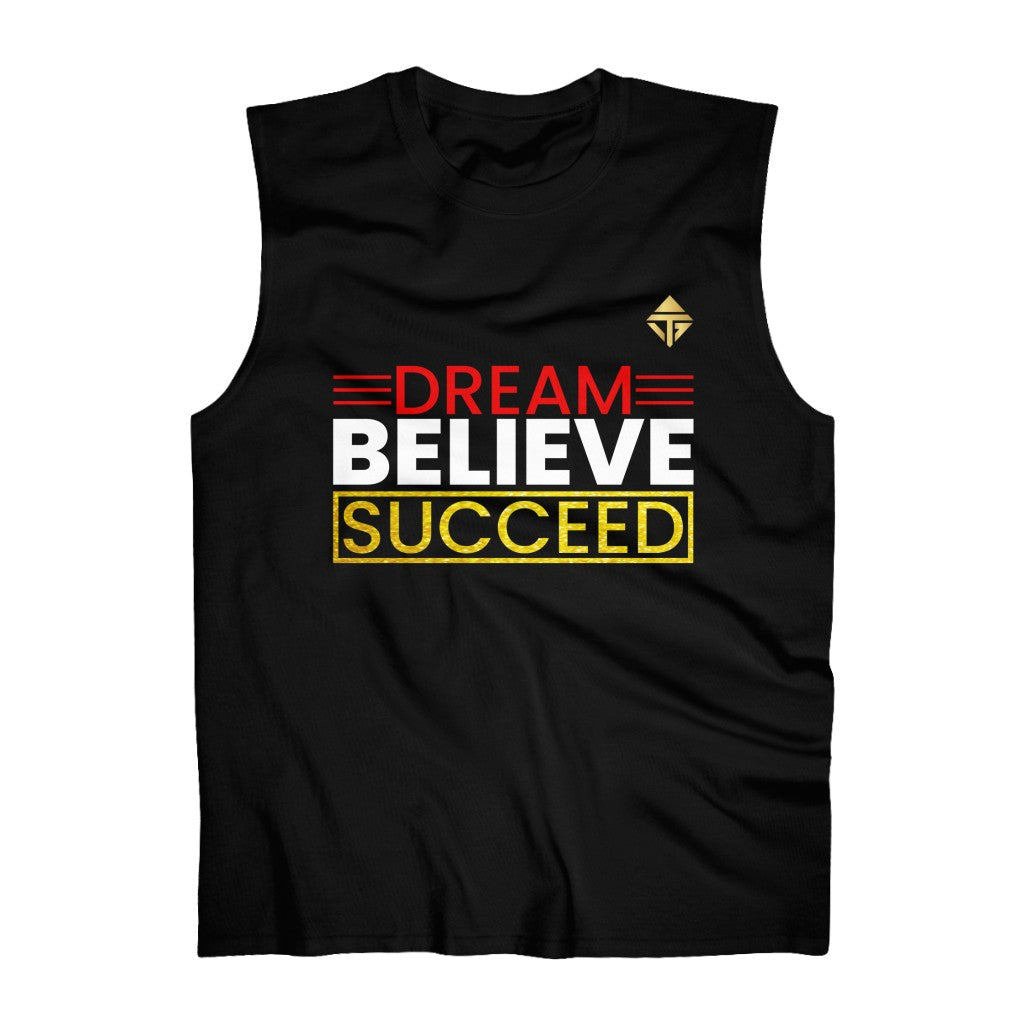 Dream Believe Succeed Men's Cotton Sleeveless Tank