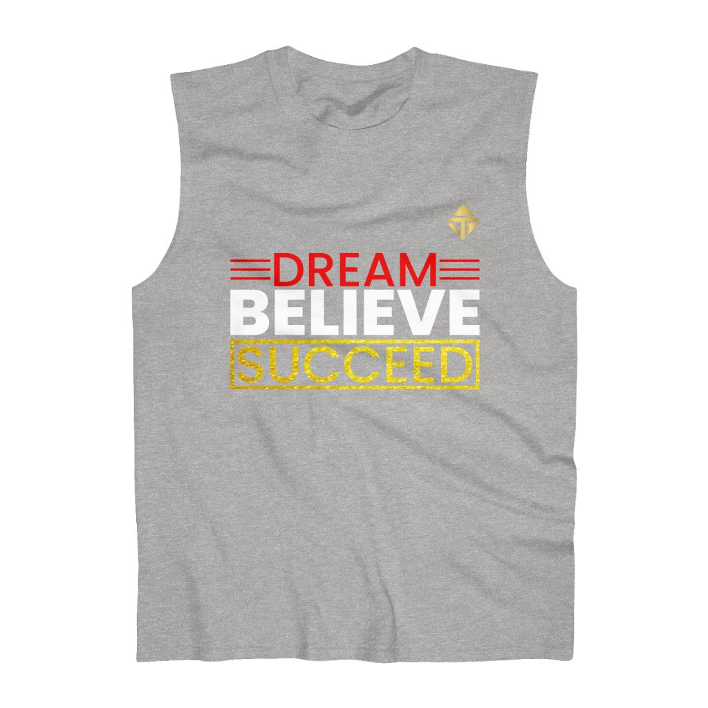 Dream Believe Succeed Men's Cotton Sleeveless Tank