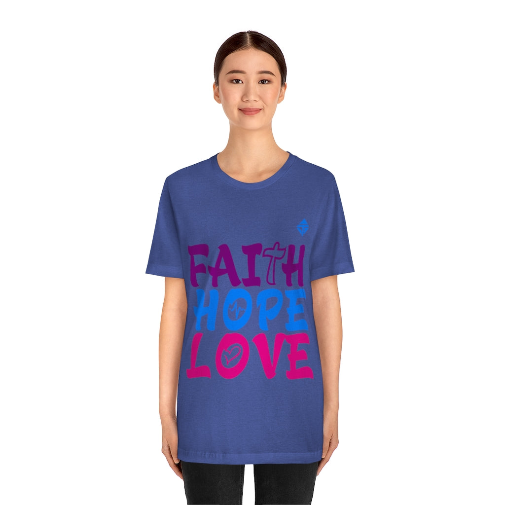 FAITH HOPE LOVE Unisex Short Sleeve Tee