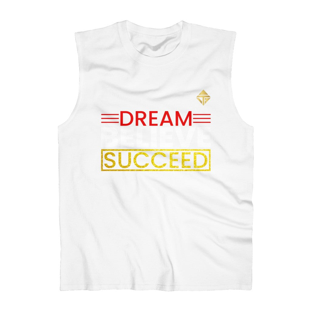 Dream Believe Succeed Men's Cotton Sleeveless Tank