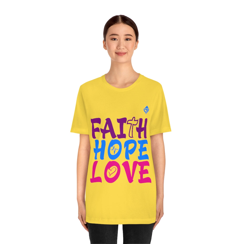 FAITH HOPE LOVE Unisex Short Sleeve Tee