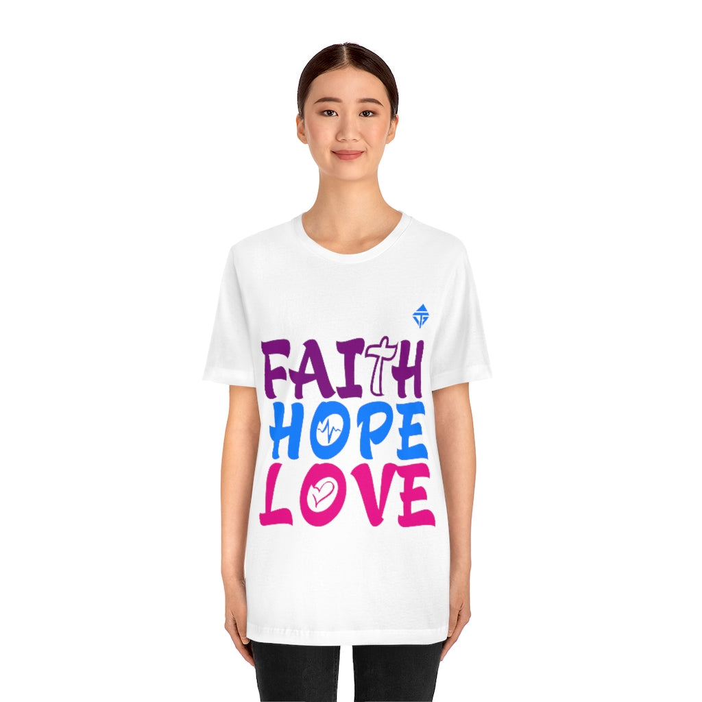 FAITH HOPE LOVE Unisex Short Sleeve Tee